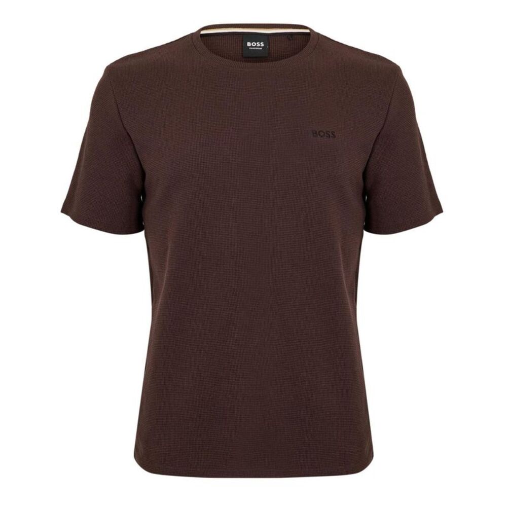 Boss Mens Waffle Knit Pajama Top / Brown